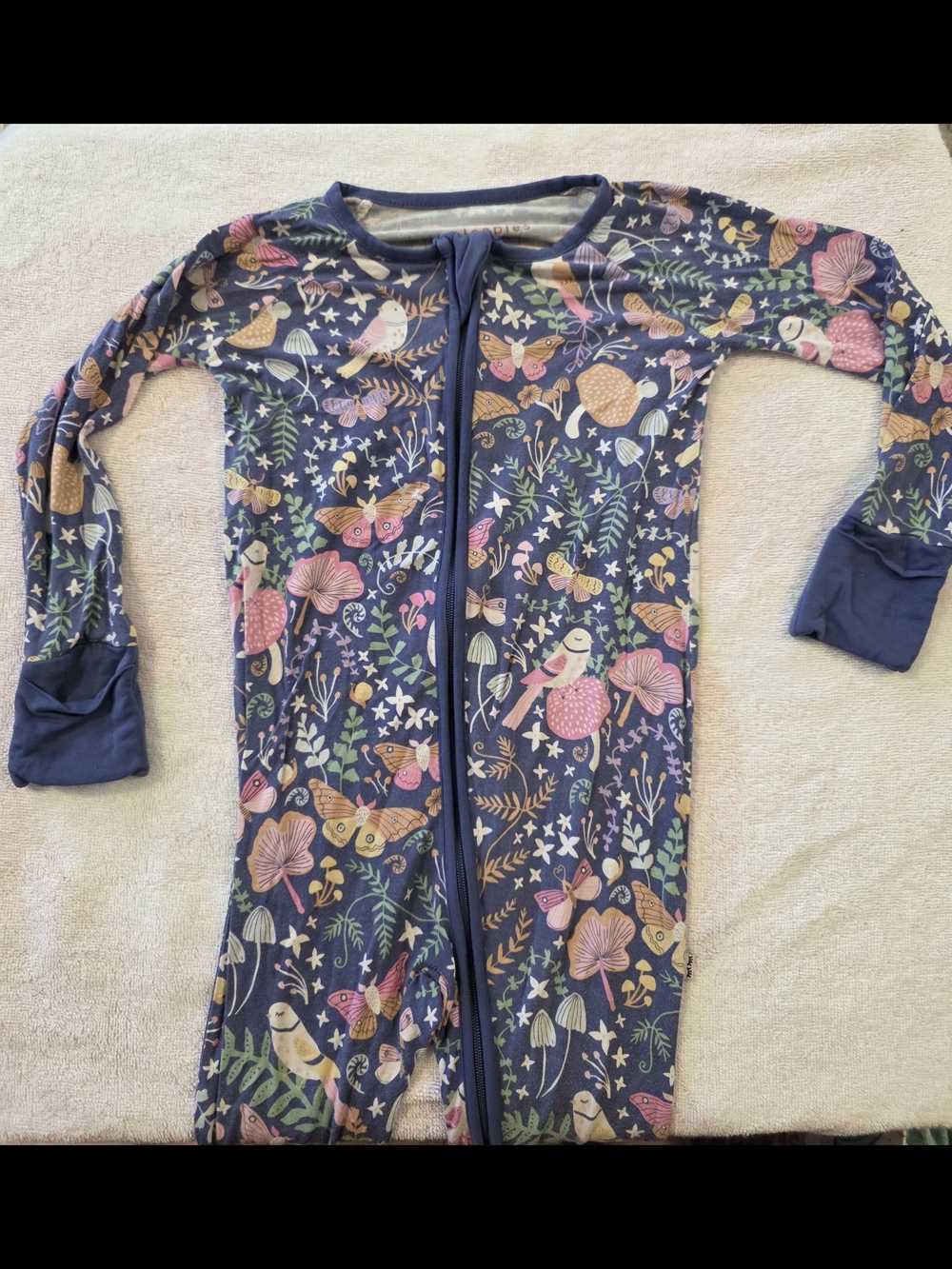 Little Sleepies Purple Woodland Magic Zippy 12-18mo